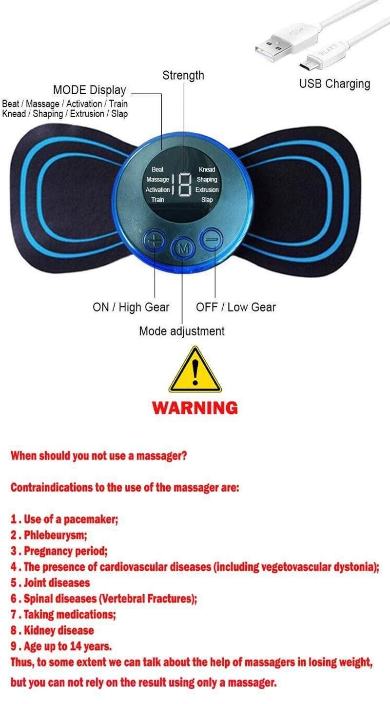 Pulse Relax – 8-Mode 19-Level Rechargeable Mini Massager 🦋