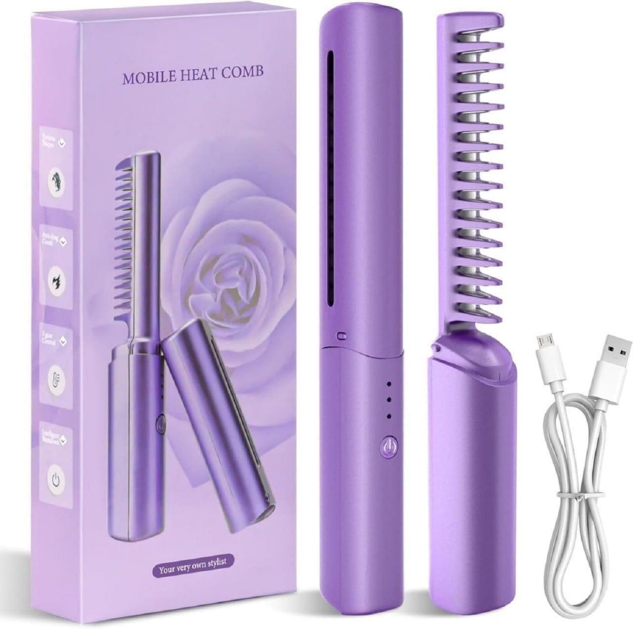 Meneflix – Mini Cordless Hair Straightener & Hot Comb 💇♀️