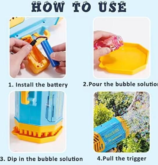 🔫 BubbleJoy Machine - Automatic Bubble Blower Toy Machine 🎉