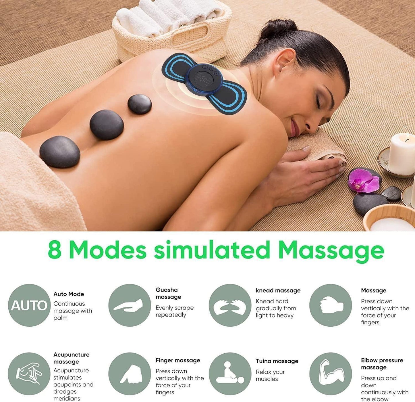 Pulse Relax – 8-Mode 19-Level Rechargeable Mini Massager 🦋