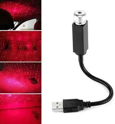 Star Glow – USB Car Star Ceiling Projection Lamp (Red)