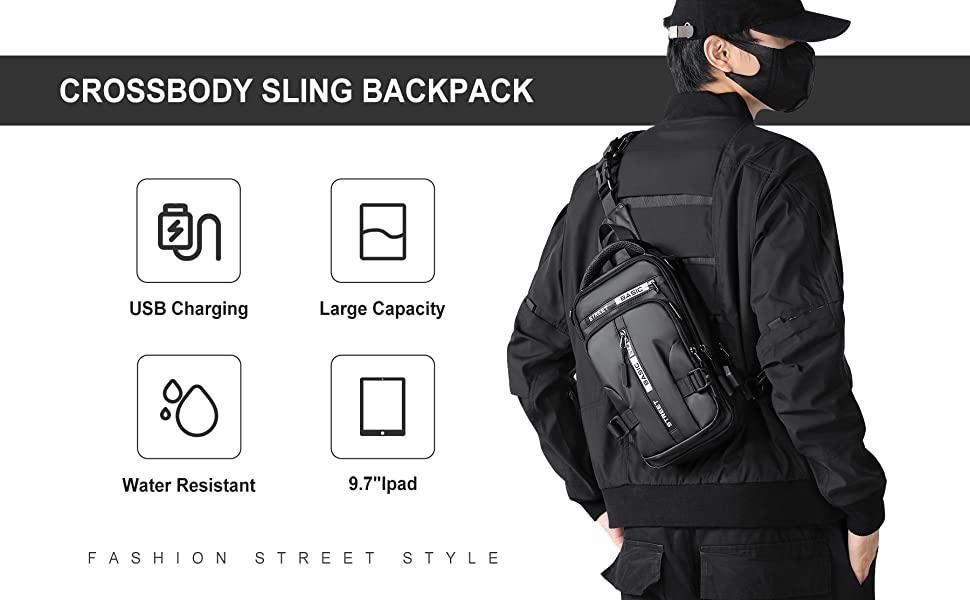 Sling Bag with USB Charging Port 🎒