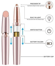 Eyebrow & Face LED Trimmer – Gentle & Portable ✨