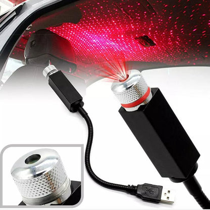 Star Glow – USB Car Star Ceiling Projection Lamp (Red)