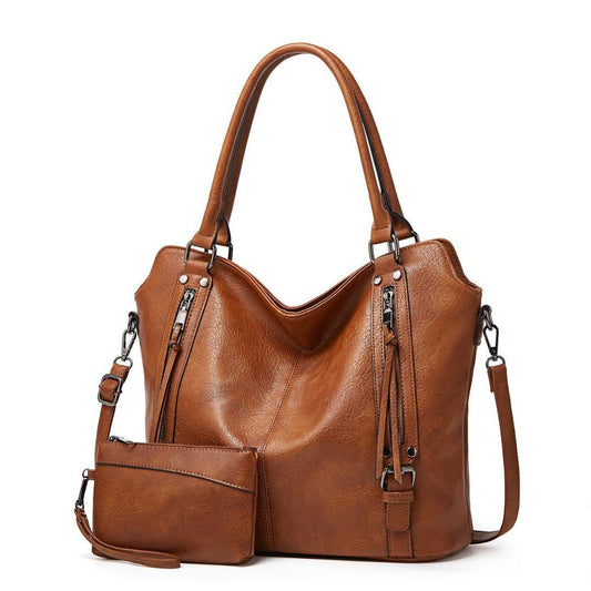 Femme Classy PU Leather Tote – 2-in-1 Women’s Purse & Handbag 👛