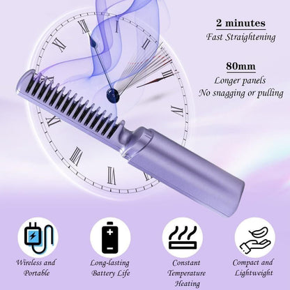Meneflix – Mini Cordless Hair Straightener & Hot Comb 💇‍♀️