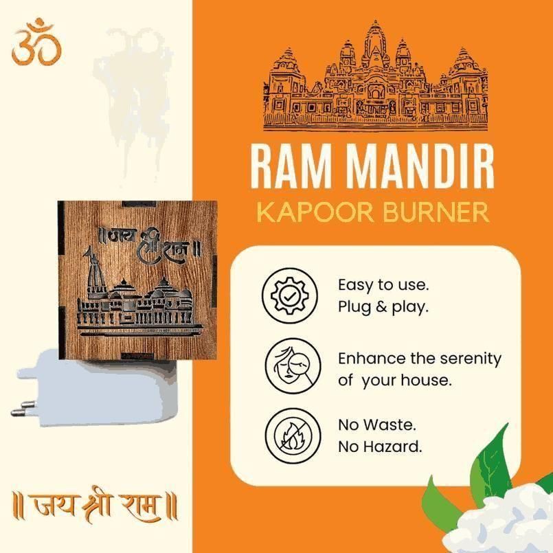 BD DivineGlow – 3-in-1 Ram Mandir Aroma Burner & Night Lamp
